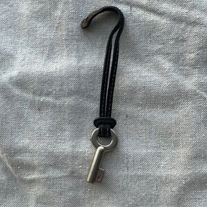 Vintage/retro fossil key fob brown leather strap